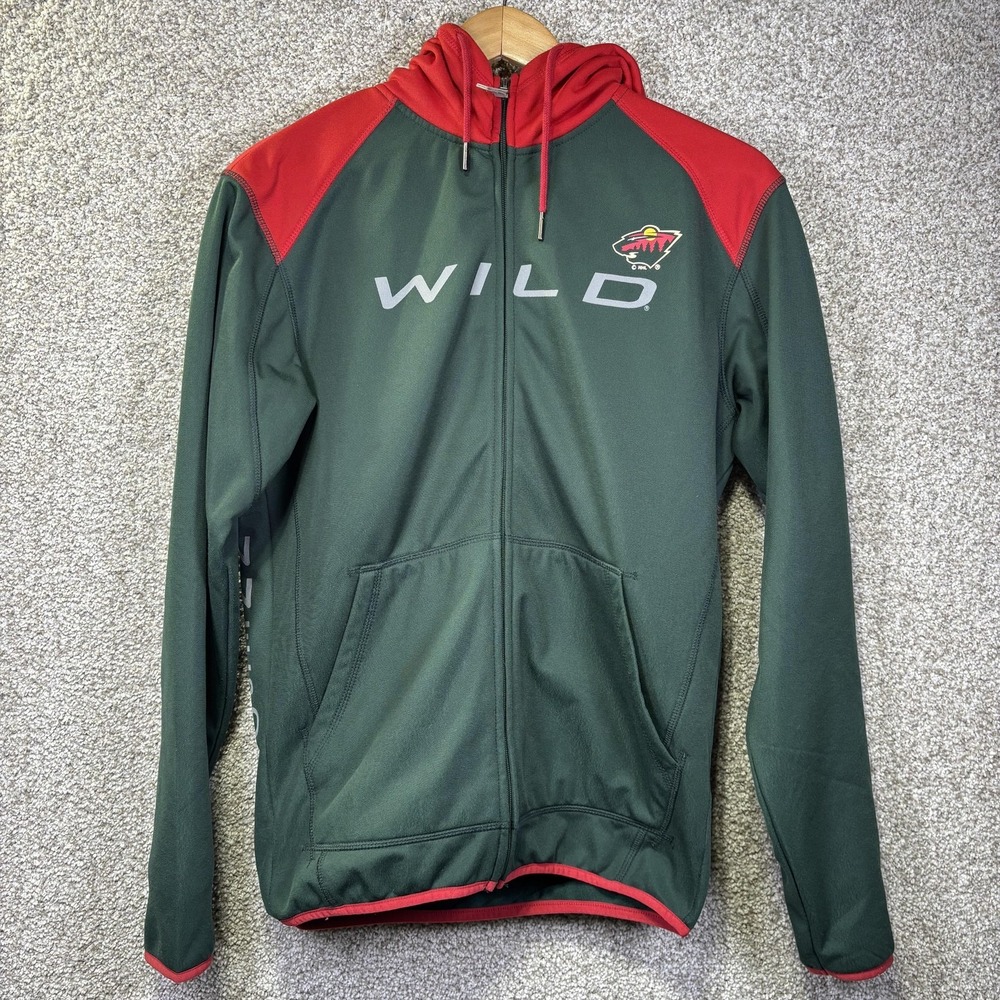 Minnesota Wild Hoodie Mens Small Green NHL Hockey G-III‎ Full Zip Jacket